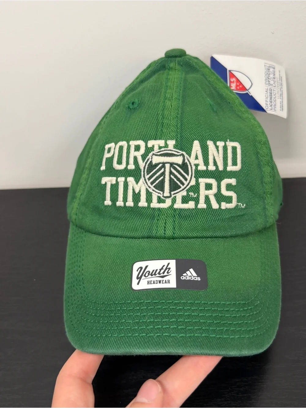 NEW Portland Timbers MLS Hat Adidas Youth Green Baseball Cap Fitted